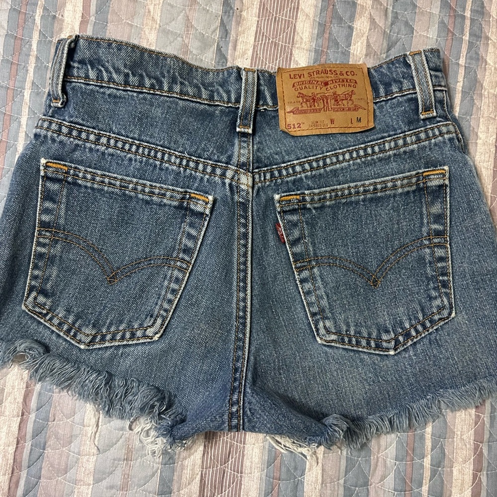 Levi's Blue Jean Shorts Distressed Cut-Off Style